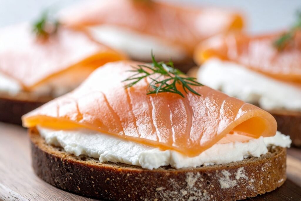 Smoked Salmon and Cream Cheese Breakfast Sandwich